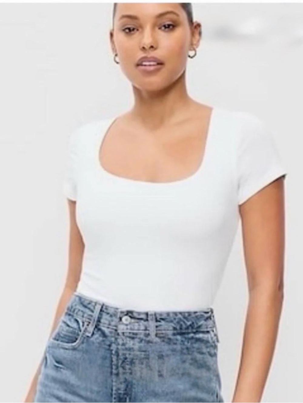 Pink Rose Cotton Modal Blend
Double Layer Square Neck Top,